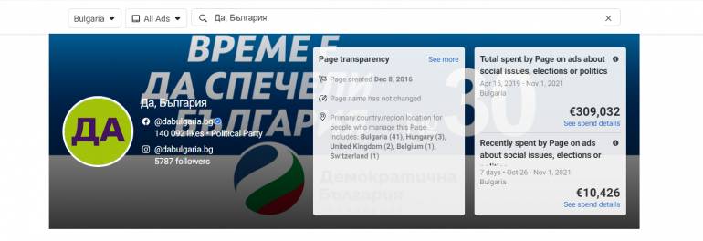 Да, България са похарчили само тази година над 300 000 евро за интернет реклама